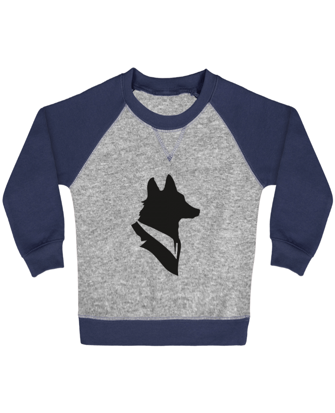 Sweat bébé manches contrastée Mr Fox par Florent Bodart