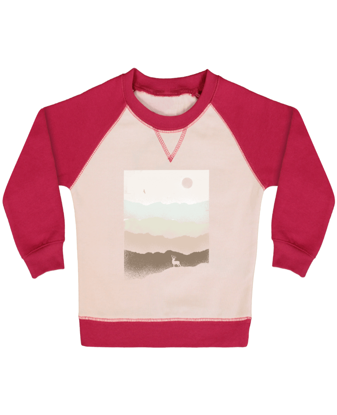 Sweatshirt Baby crew-neck sleeves contrast raglan Quietude by Florent Bodart