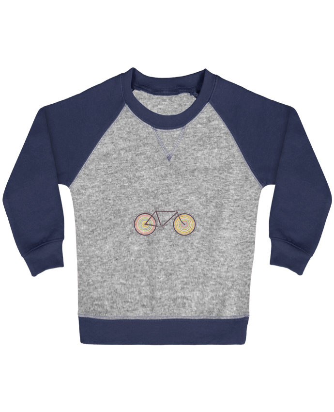 Sweat bébé manches contrastée Velocolor par Florent Bodart