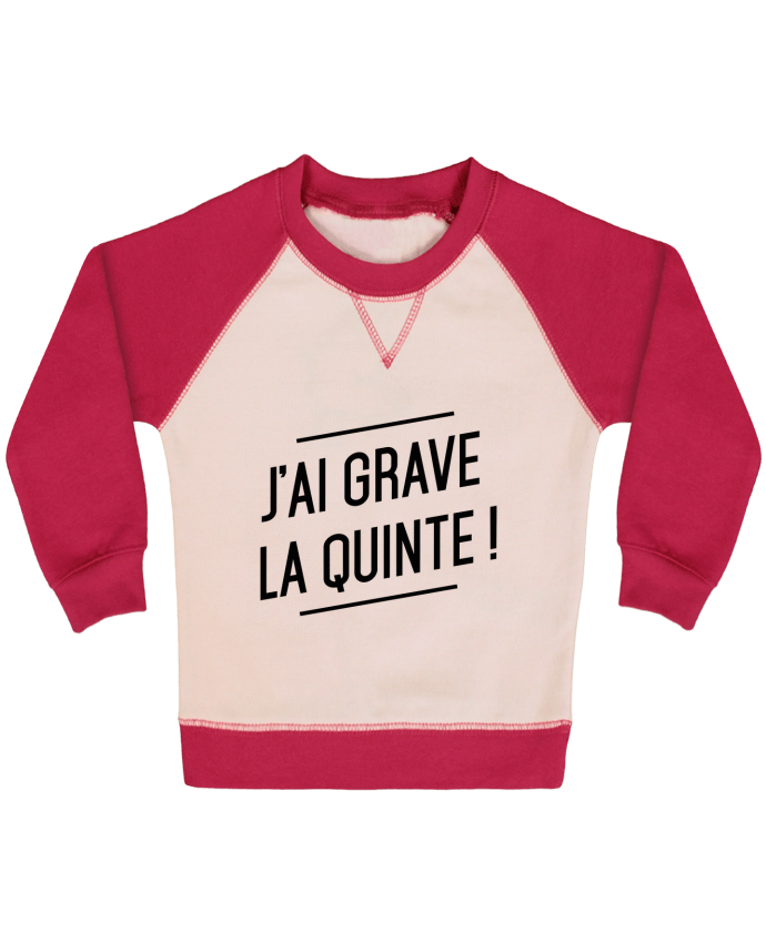Sweatshirt Baby crew-neck sleeves contrast raglan La quinte ! by tunetoo