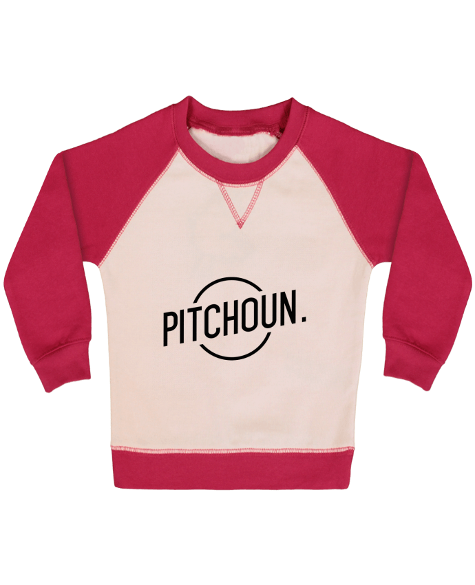 Sweatshirt Baby crew-neck sleeves contrast raglan Pitchoun by tunetoo