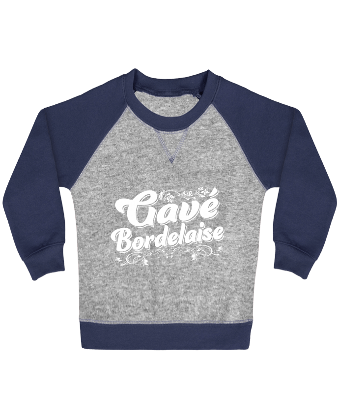 Sweat bébé manches contrastée Gavé Bordelaise par tunetoo
