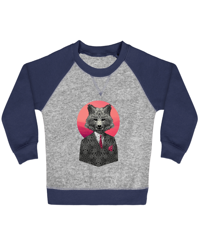 Sweat bébé manches contrastée Very Important Fox par ali_gulec