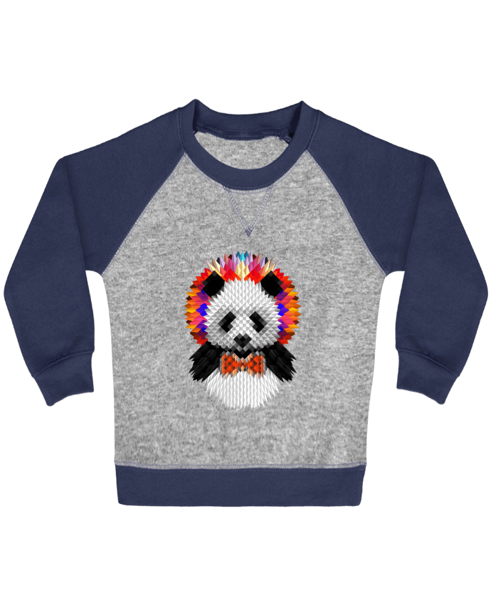 Sudadera Bebé Cuello Redondo Mangas Contraste Panda por ali_gulec