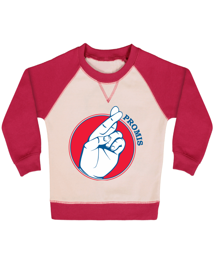 Sweatshirt Baby crew-neck sleeves contrast raglan Promis Rouge by Promis