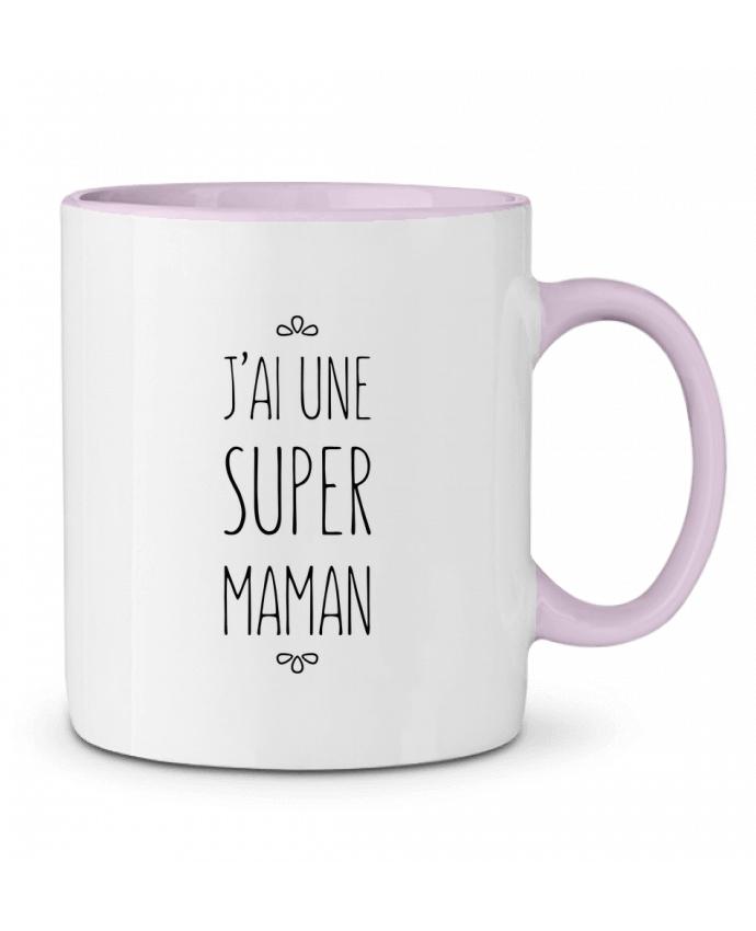 Two-tone Ceramic Mug J'ai une super maman tunetoo