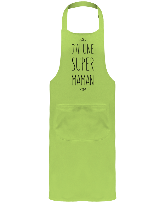 Garden or Sommelier Apron with Pocket J'ai une super maman by tunetoo