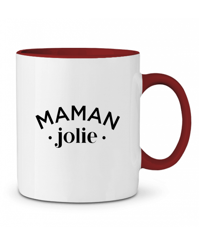 Mug bicolore Maman jolie tunetoo