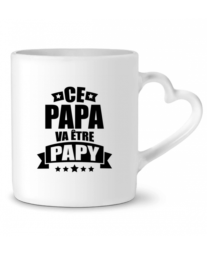 Mug coeur Ce papa va être papy par DomTomShirt