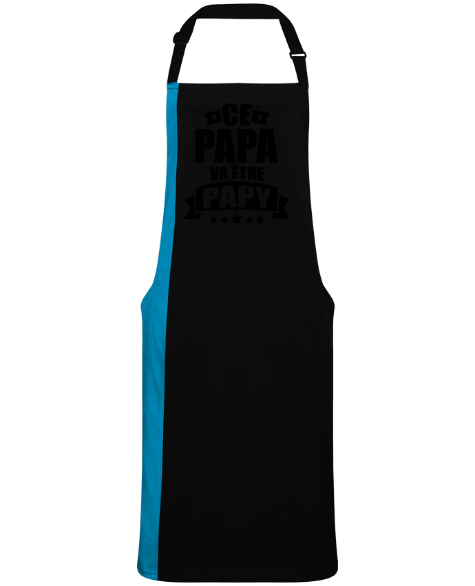 Tablier bicolore Ce papa va être papy par  DomTomShirt