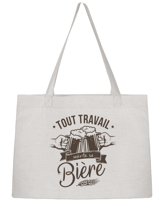 Sac Shopping Tout travail mérite sa bière par La boutique de Laura