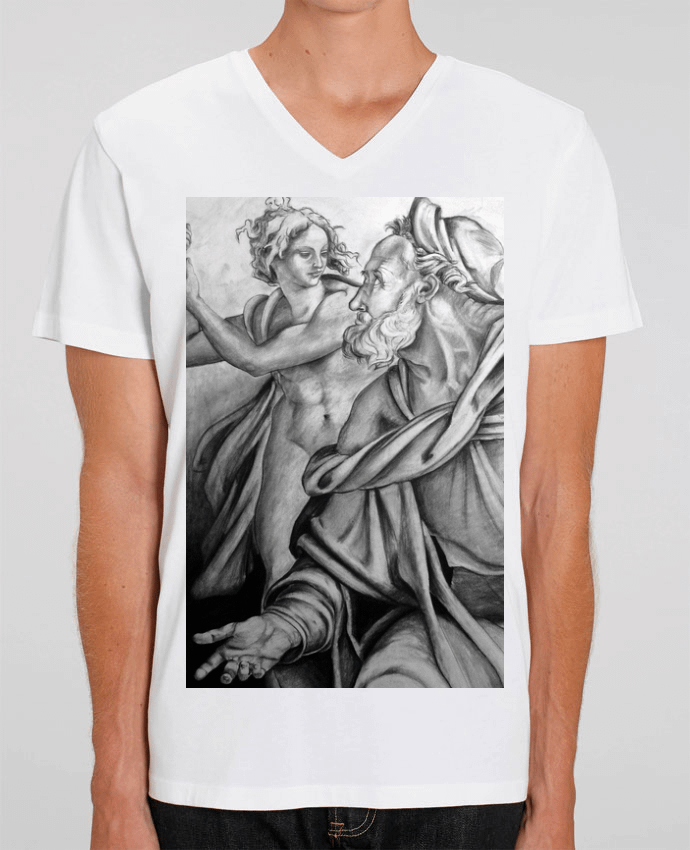 T-shirt homme Fusain reproduction Michel Ange par Miffy