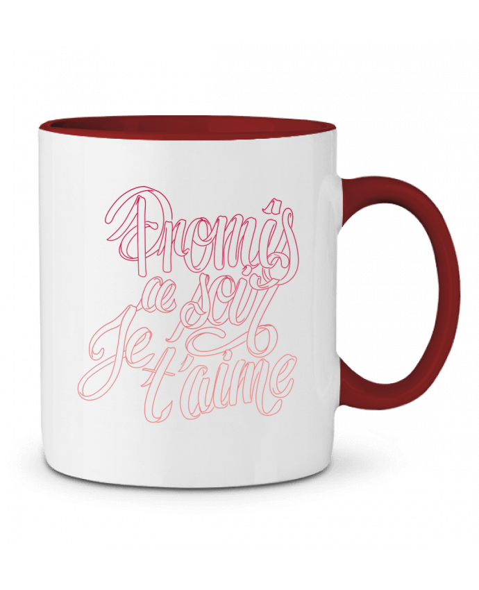 Mug bicolore Ce soir je t'aime Promis
