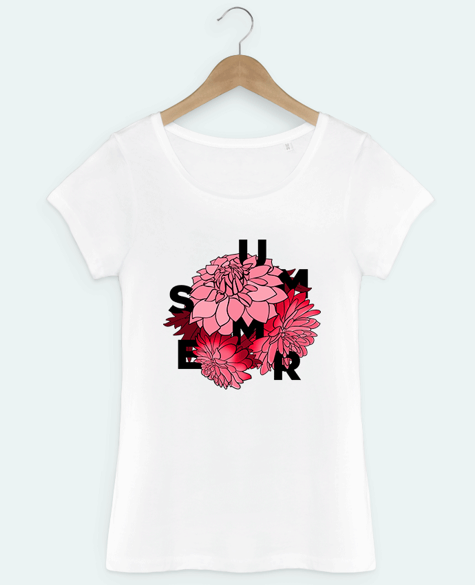 T-shirt femme Summer Flower Fushia Tunetoo