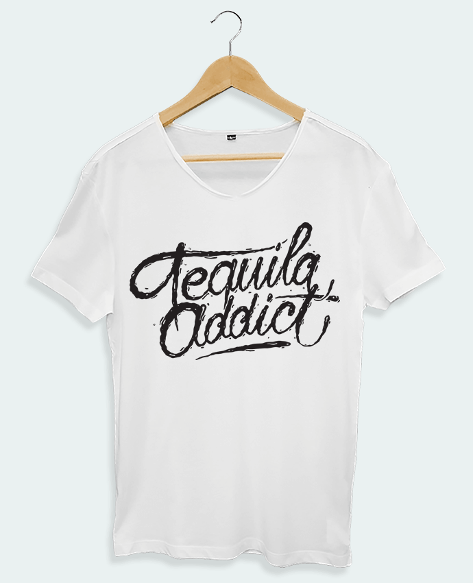 T-shirt col v Tequila Addict by Rancou Brice