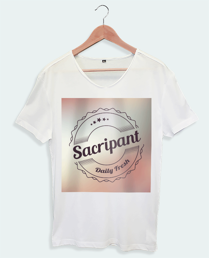 Tshirt blanc col V Sacripant daily fresh